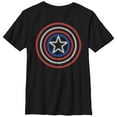 thumbnail image 1 of Boy's Marvel Captain America Shield Neon Light  Graphic Tee Black Large, 1 of 4