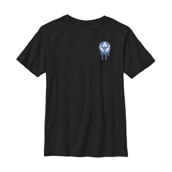 Boy's Marvel Captain America Venom Infected Badge Graphic Tee Black X Large