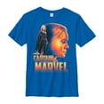 thumbnail image 1 of Boy's Marvel Captain Marvel Artistic Profile  Graphic Tee Royal Blue Large, 1 of 4