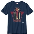 thumbnail image 1 of Boy's Marvel Captain Marvel Retro Take Flight  Graphic Tee Navy Blue Small, 1 of 3
