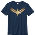 thumbnail image 1 of Boy's Marvel Captain Marvel Star Symbol Costume  Graphic Tee Navy Blue X Large, 1 of 3