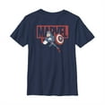 thumbnail image 1 of Boy's Marvel Cartoon Captain America Flight  Graphic Tee Navy Blue Medium, 1 of 3
