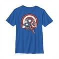 thumbnail image 1 of Boy's Marvel Cartoon Captain America Shield  Graphic Tee Royal Blue Small, 1 of 4