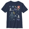 thumbnail image 1 of Boy's Marvel Christmas Black Widow  & Panther  Graphic Tee Navy Blue X Large, 1 of 3