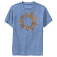 thumbnail image 1 of Boy's Marvel Christmas Gingerbread Cookie Circle  Performance Graphic Tee Royal Blue Heather Small, 1 of 4