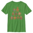 thumbnail image 1 of Boy's Marvel Christmas Gingerbread Cookie Tree  Graphic Tee Kelly Green Small, 1 of 3
