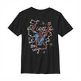 thumbnail image 1 of Boy's Marvel Christmas Spider-Man Jingle All the Way Lights  Graphic Tee Black X Large, 1 of 4