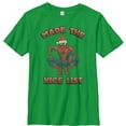 thumbnail image 1 of Boy's Marvel Christmas Spider-Man Nice List  Graphic Tee Kelly Green X Large, 1 of 3