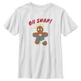thumbnail image 1 of Boy's Marvel Christmas Spider-Man Snap Gingerbread Cookie  Graphic Tee White Small, 1 of 4