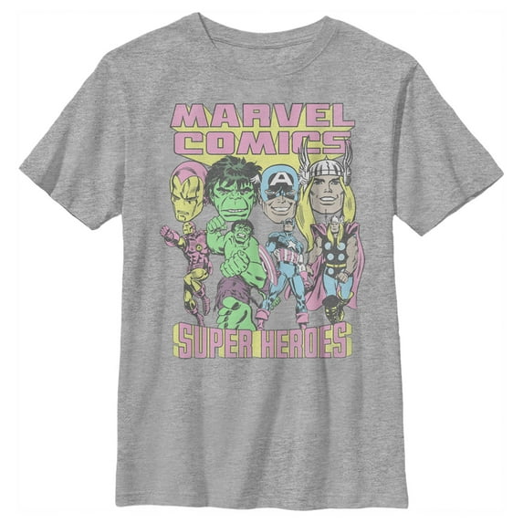 Boy's Marvel Classic Avengers Graphic Tee Athletic Heather Medium