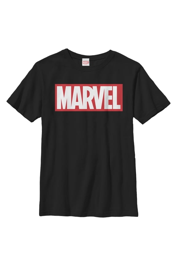 Boy's Marvel Classic Bold Logo Graphic Tee Black X Small