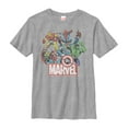 thumbnail image 1 of Boy's Marvel Classic Hero Collage Graphic Tee Athletic Heather X Large, 1 of 4