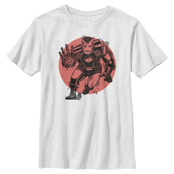 Boy's Marvel Classic Iron Man  Graphic Tee White Medium