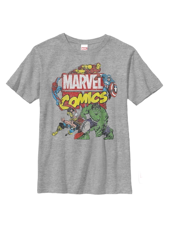 Boy's Marvel Comics Graphic Tee Athletic Heather Medium