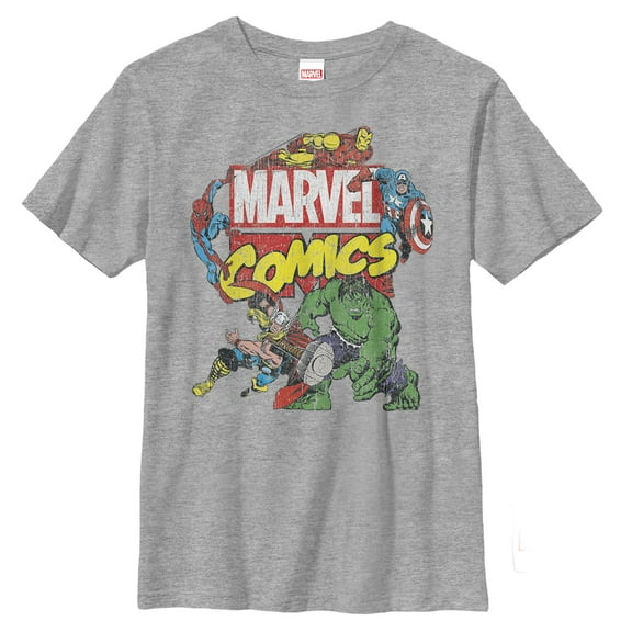 Boy's Marvel Comics  Graphic Tee Athletic Heather Small
