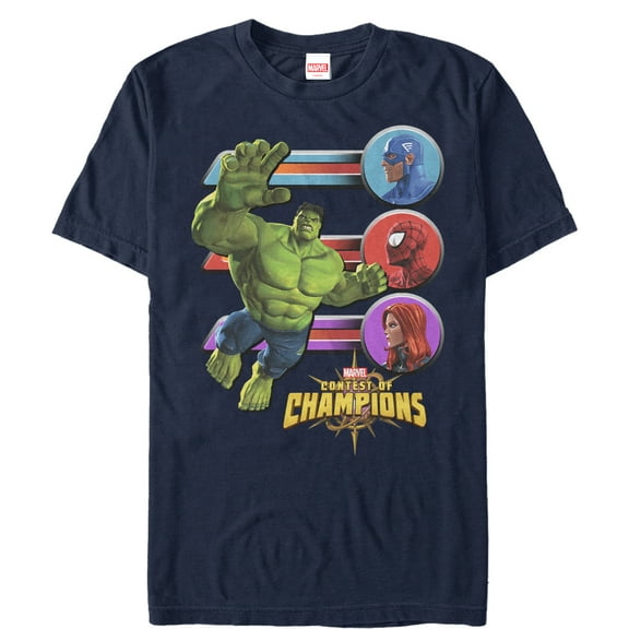 Boy's Marvel Contest of Champions Hulk Battle Graphic Tee Navy Blue Small