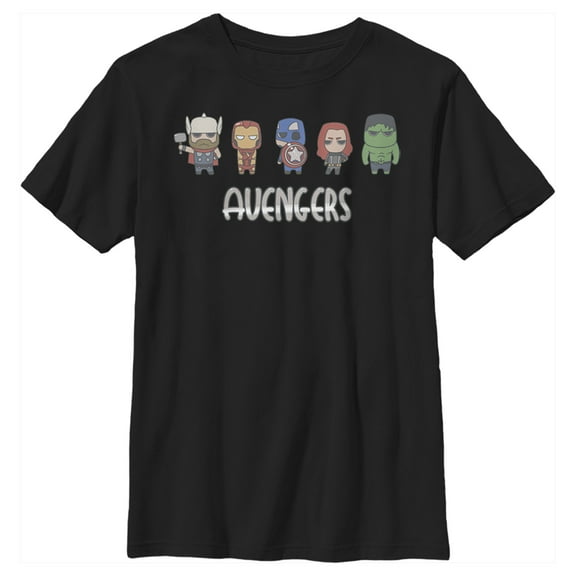 Boy's Marvel Cute Avengers Graphic Tee Black X Small