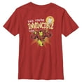 thumbnail image 1 of Boy's Marvel Dad You're Invincible Like Iron Man Graphic Tee Red X Small, 1 of 4
