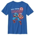thumbnail image 1 of Boy's Marvel Dad, You're Legendary Like Captain America Graphic Tee Royal Blue X Large, 1 of 5