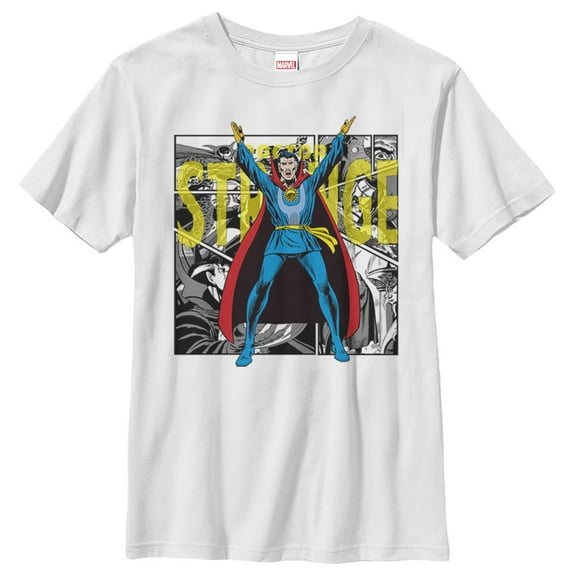 Boy's Marvel Doctor Strange Classic Comic  Graphic Tee White Medium