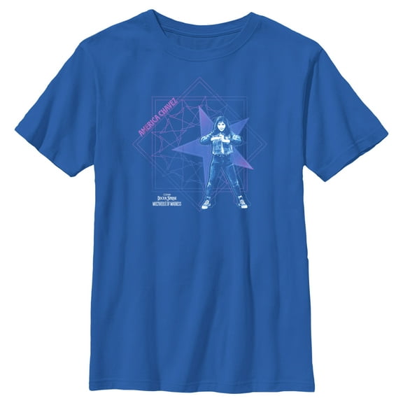 Boy's Marvel Doctor Strange in the Multiverse of Madness America Chavez Power Pose  Graphic Tee Royal Blue Small