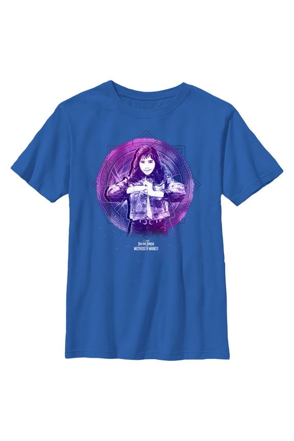 Boy's Marvel Doctor Strange in the Multiverse of Madness Celestial America Chavez Graphic Tee Royal Blue Medium