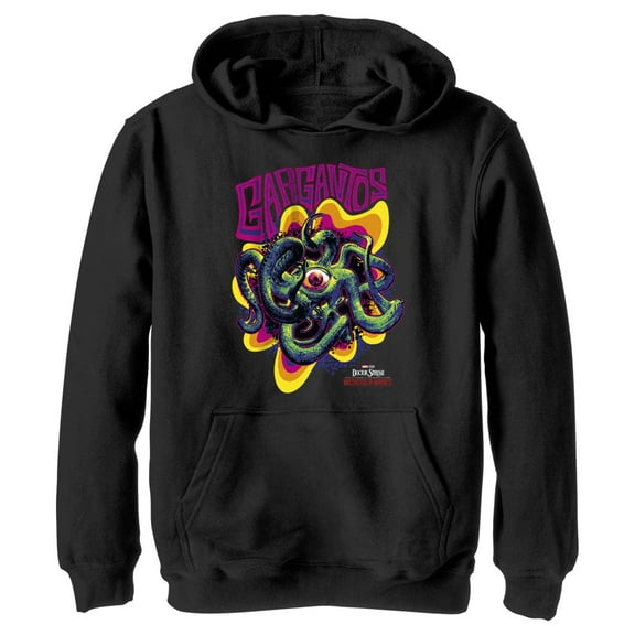 Boy's Marvel Doctor Strange in the Multiverse of Madness Colorful Gargantos  Pull Over Hoodie Black Medium