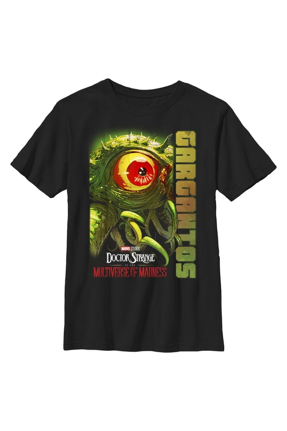 Boy's Marvel Doctor Strange in the Multiverse of Madness Gargantos Comic Graphic Tee Black Large