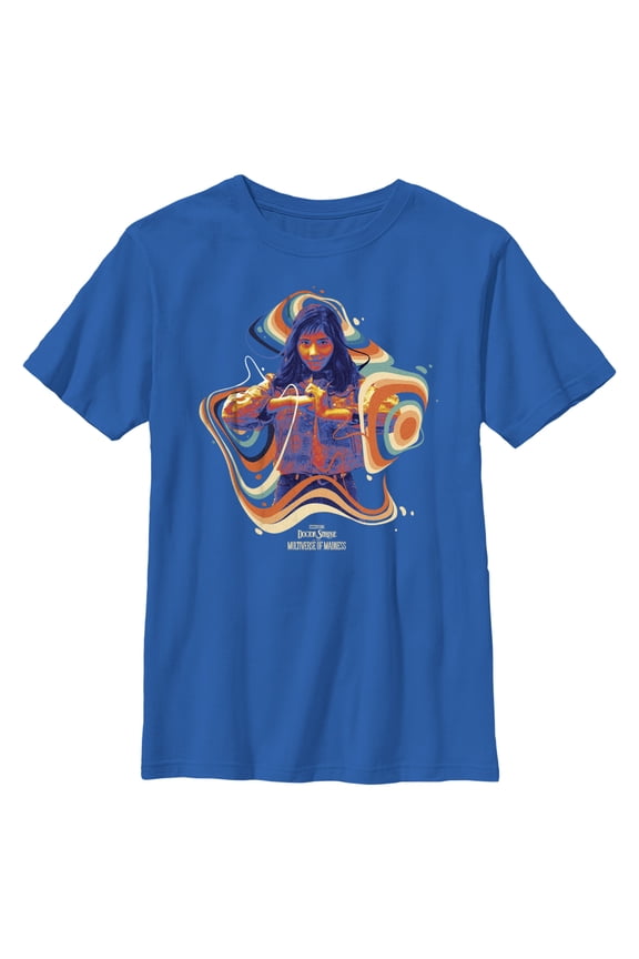 Boy's Marvel Doctor Strange in the Multiverse of Madness Groovy Chavez Graphic Tee Royal Blue Large