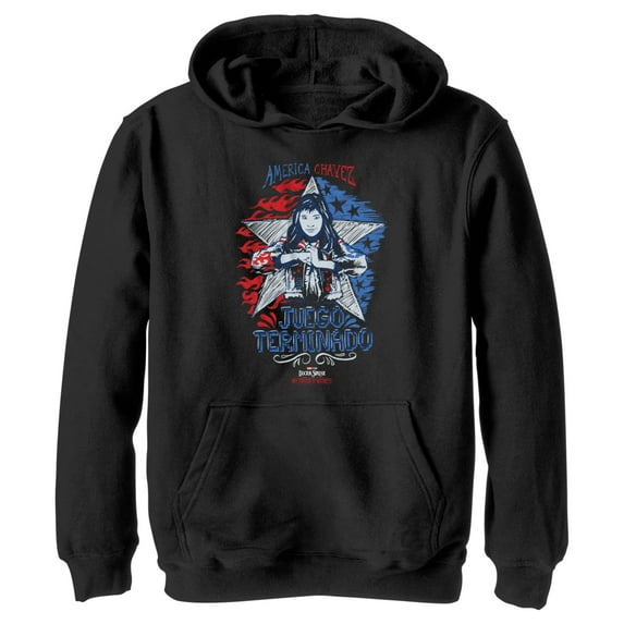 Boy's Marvel Doctor Strange in the Multiverse of Madness Juego Terminado Pull Over Hoodie Black Large