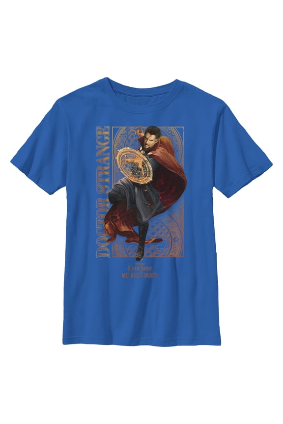 Boy's Marvel Doctor Strange in the Multiverse of Madness Magic Doctor Graphic Tee Royal Blue Large