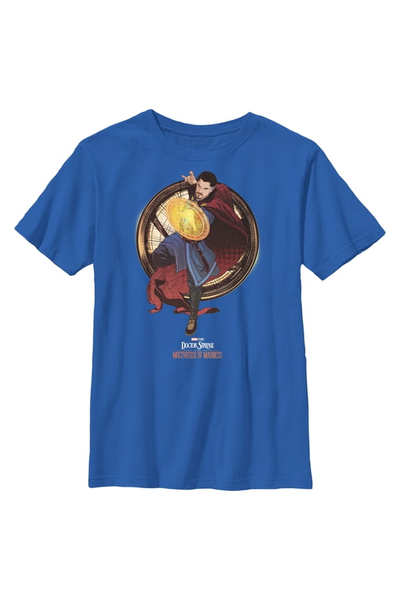 Boy's Marvel Doctor Strange in the Multiverse of Madness Solo Strange Graphic Tee Royal Blue Medium