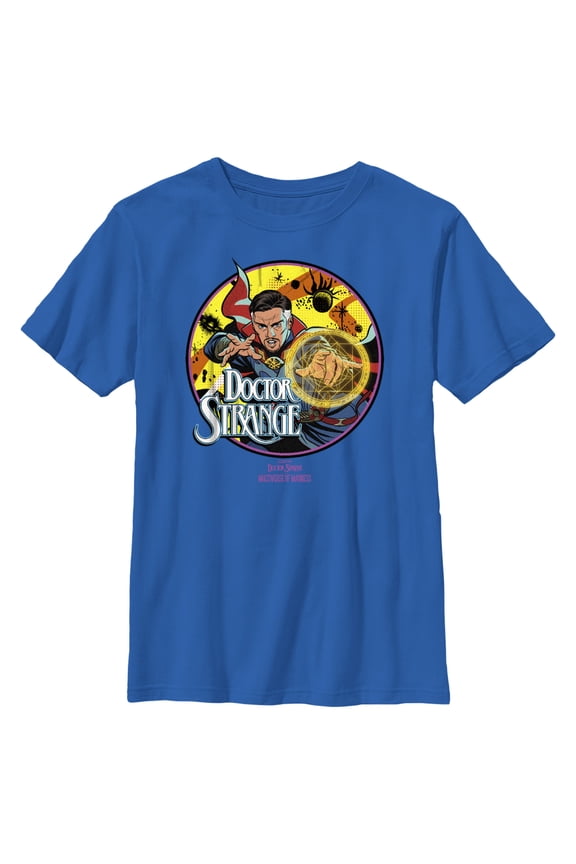 Boy's Marvel Doctor Strange in the Multiverse of Madness Strange Comic  Graphic Tee Royal Blue Small