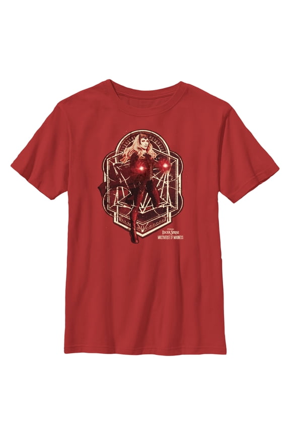 Boy's Marvel Doctor Strange in the Multiverse of Madness Wanda Maximoff Graphic Tee Red Small