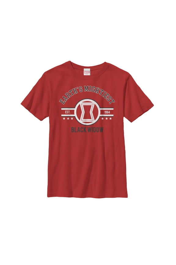 Boy's Marvel Earth's Mightiest Widow Graphic Tee Red X Large