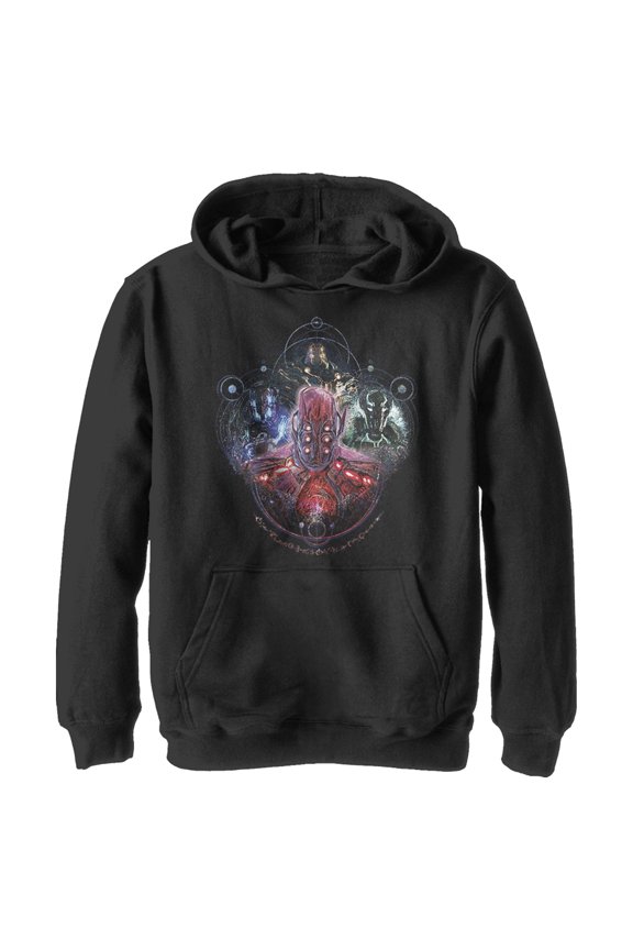 Boy's Marvel Eternals Celestials Four Pull Over Hoodie Black Medium