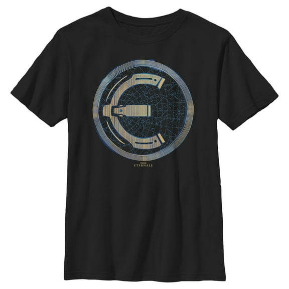 Boy's Marvel Eternals Constellation Logo  Graphic Tee Black Small