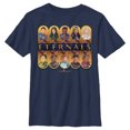 thumbnail image 1 of Boy's Marvel Eternals Golden Portraits  Graphic Tee Navy Blue X Large, 1 of 4