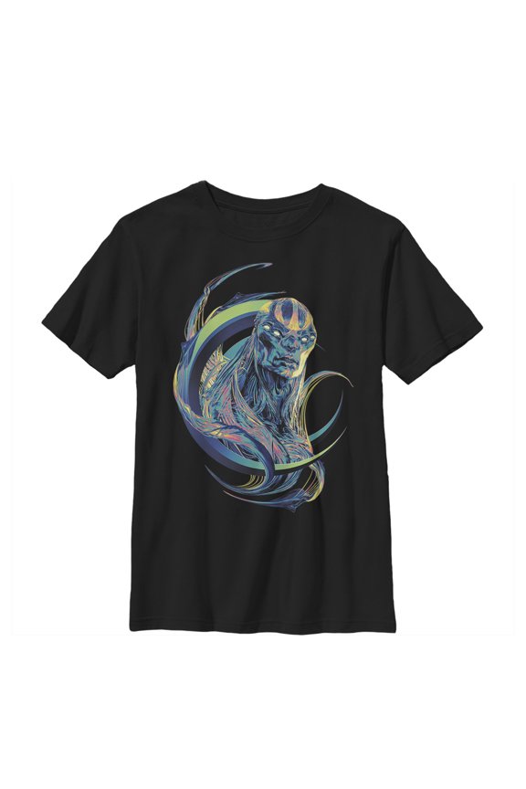 Boy's Marvel Eternals Kro Colorful Graphic Tee Black Medium