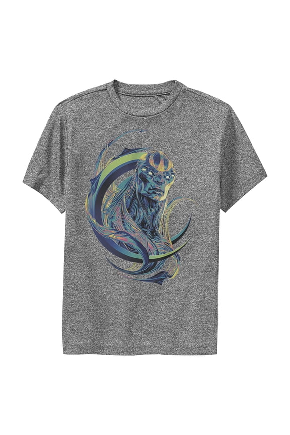Boy's Marvel Eternals Kro Colorful Performance Graphic Tee Charcoal Heather X Large