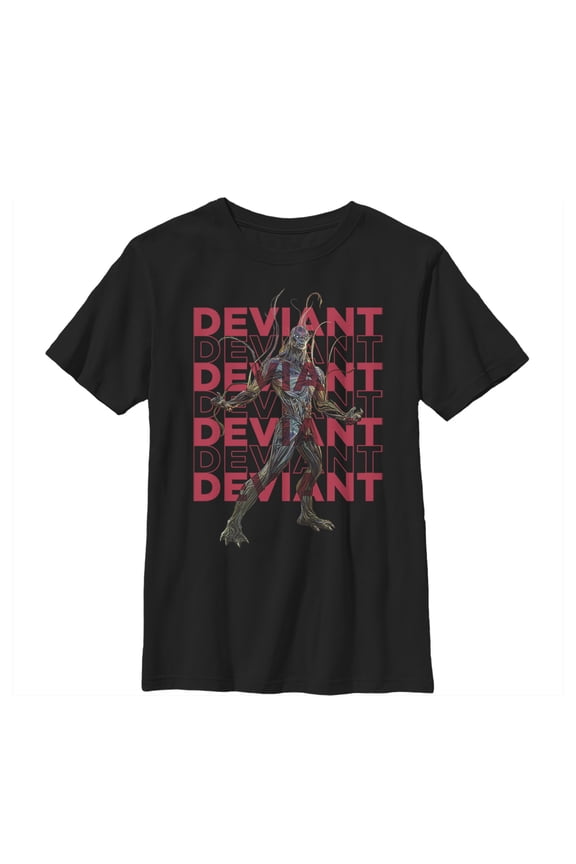 Boy's Marvel Eternals Kro Deviant Repeating Graphic Tee Black X Large