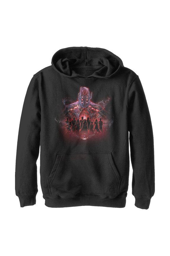 Boy's Marvel Eternals Kro Group Pull Over Hoodie Black Small