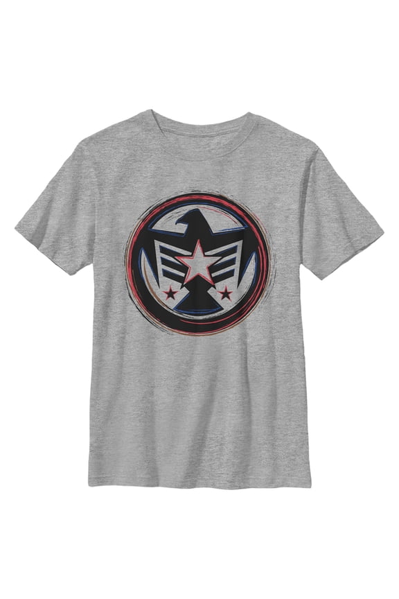 Boy's Marvel Falcon Logo Graphic Tee Athletic Heather Large