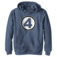 thumbnail image 1 of Boy's Marvel: Fantastic Four Classic Logo  Pull Over Hoodie Navy Blue Heather Large, 1 of 4
