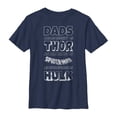 thumbnail image 1 of Boy's Marvel Father's Day Avengers Dad Traits  Graphic Tee Navy Blue X Large, 1 of 3