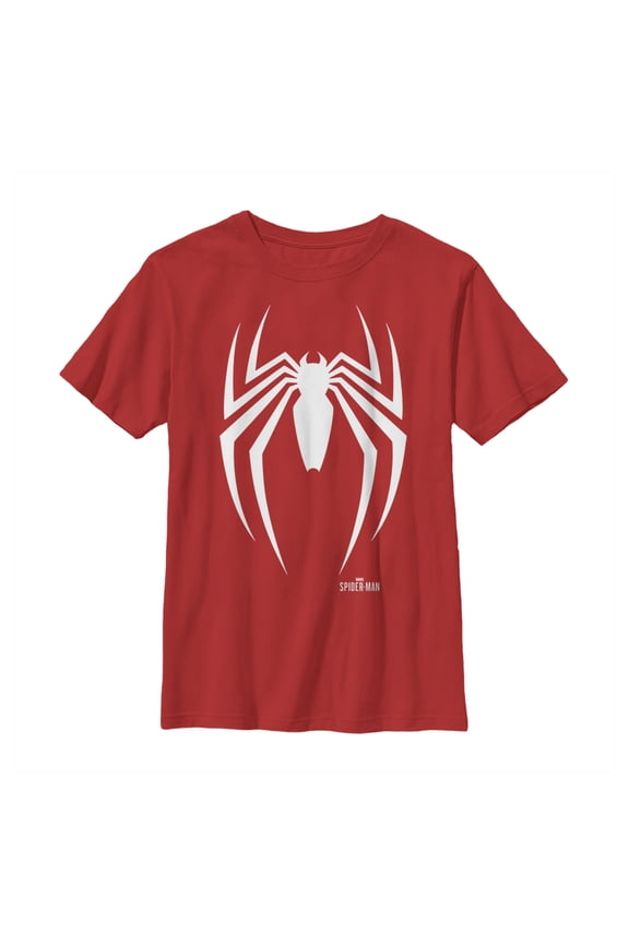Boy's Marvel Gamerverse Spider-Man Logo Graphic Tee Red Medium