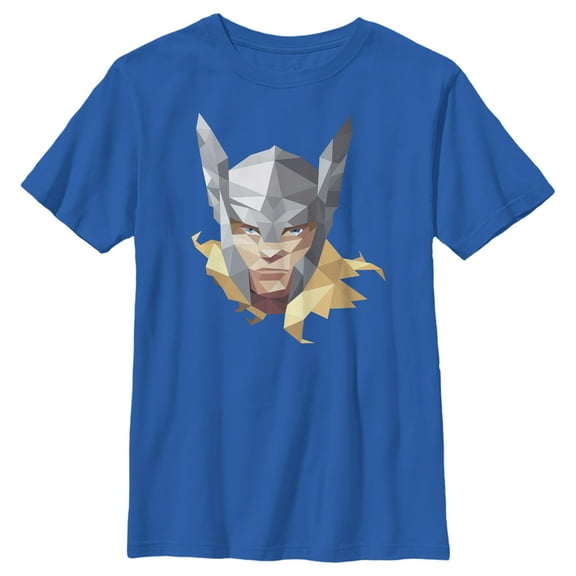 Boy's Marvel Geometric Thor Graphic Tee Royal Blue Large