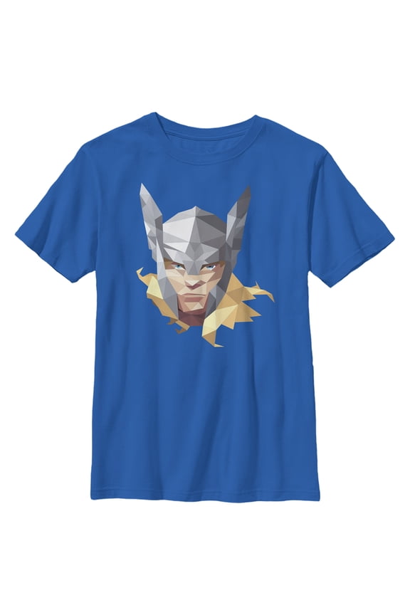 Boy's Marvel Geometric Thor Graphic Tee Royal Blue Large