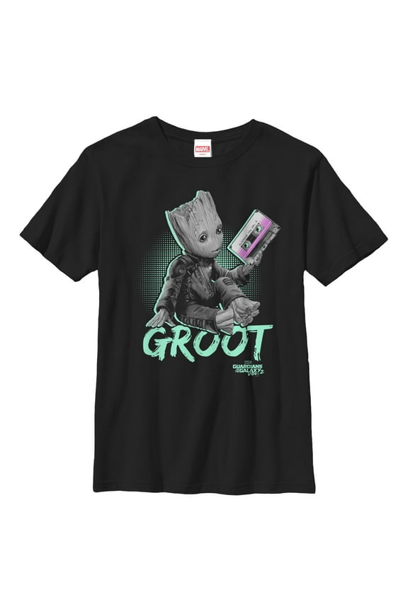 Boy's Marvel Groot Awesome Mix Neon Graphic T-Shirt