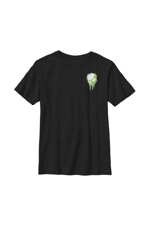 Boy's Marvel Groot Venom Badge Graphic Tee Black Medium